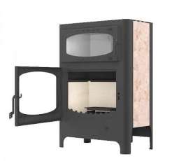 Печь-камин стальной Бавария Эко с духовкой и плитой фото в Витебске