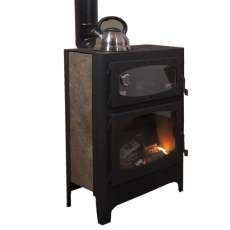 Печь-камин недорогая Бавария Эко с духовкой и плитой фото в Витебске