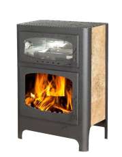 Печь-камин стальной Бавария Эко с духовкой и плитой фото в Витебске