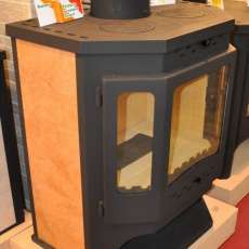 Стальной камин с шамотом Бавария призматик с плитой фото в Витебске