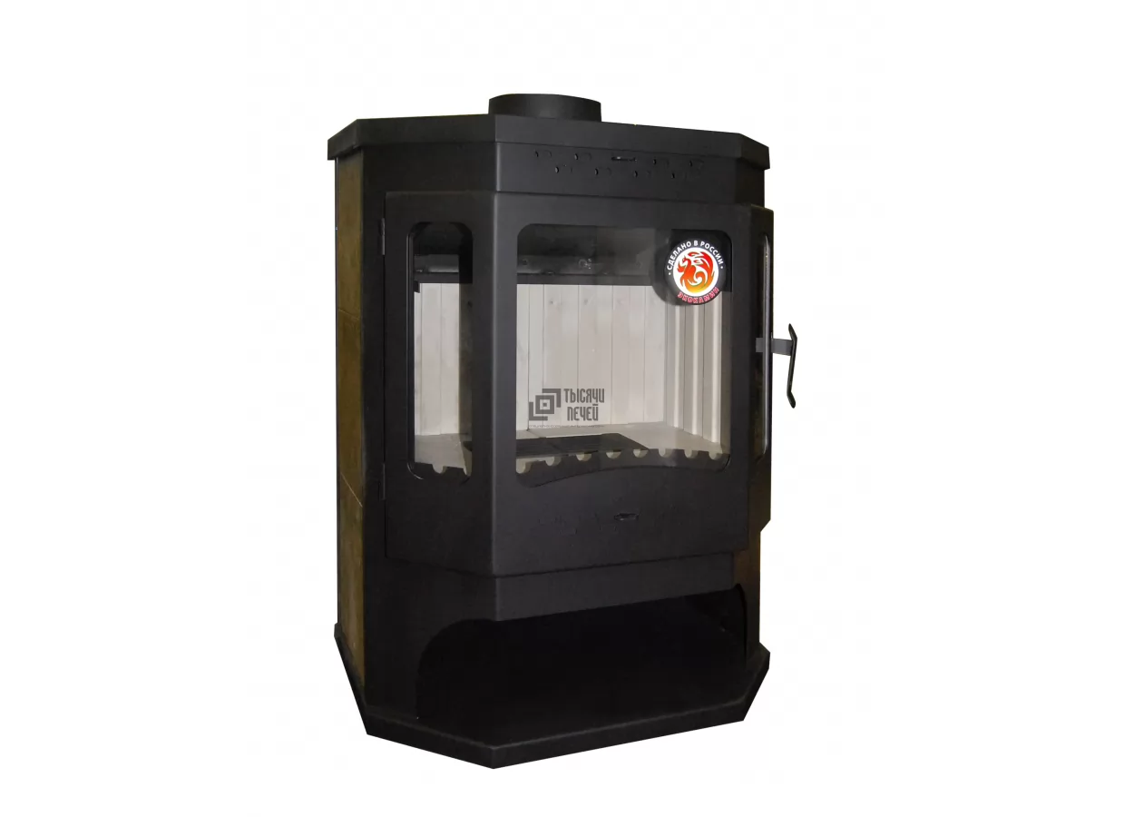 Печь-камин БАВАРИЯ ПРИЗМАТИК с плитой (Экокамин) фото в Витебске
