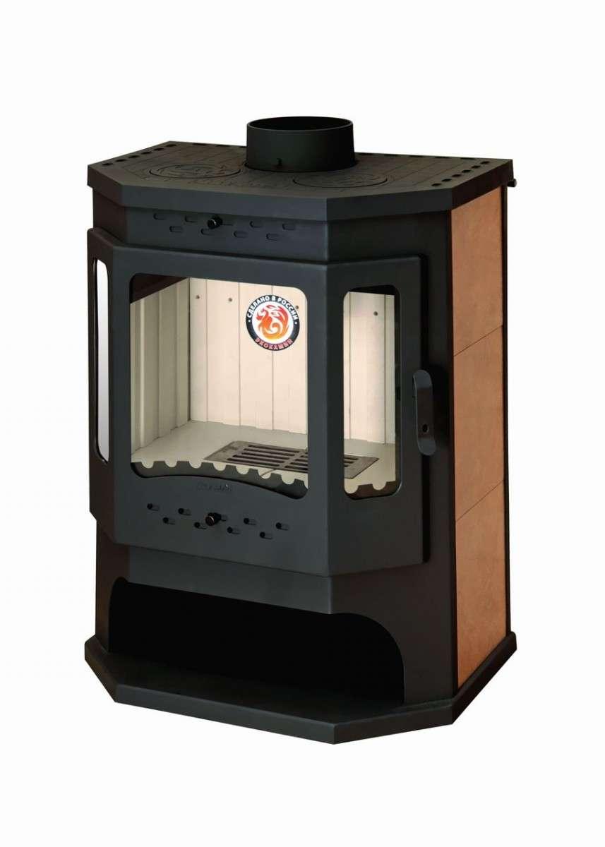 Печь-камин Бавария призматик с плитой Амазонка бай фото в Витебске