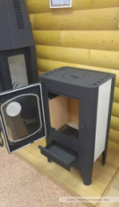 Печь-камин Экокамин с плитой в интерьере фото в Витебске