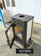 Недорогой камин со стеклом Бавария Оптима с плитой фото в Витебске