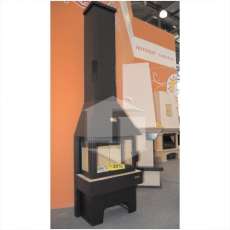 Недорогой камин Бавария 3 стекла чёрная фото в интерьере в Витебске