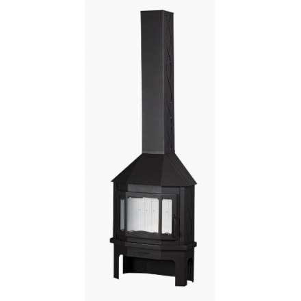 Камин Мюнхен пристенно-угловой чёрный Амазонка бай фото в Витебске