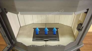 Стальной камин Мюнхен пристенно-угловой графит фото в Витебске