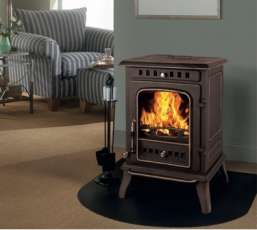 Печь-камин чугунный FireWay Erik в интерьере патина медь Амазонка бай фото в Витебске