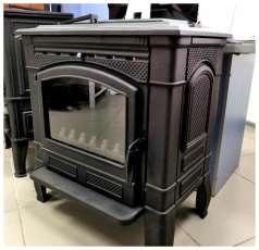 Печь-камин чугунный FireWay Gunter в интерьере чёрный Амазонка бай фото в Витебске