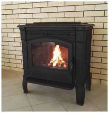 Печь-камин чугунный FireWay Gunter в интерьере патина медь Амазонка бай фото в Витебске