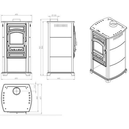 Купить Печь-камин NORDflam Merido в Витебске Амазонка бай фото в Витебске