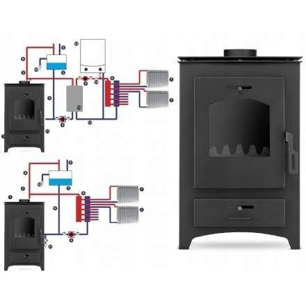 Печь-камин Blist B MAX E с водяным контуром Амазонка бай фото в Витебске