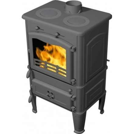 Печь-камин FireWay Dacha с варочной поверхностью патина бронза Амазонка бай фото в Витебске