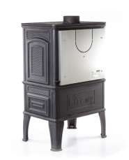 Печь-камин чугунный FireWay Dacha с варочной поверхностью патина бронза Амазонка бай фото в Витебске