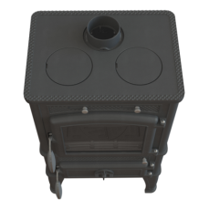 Печь-камин чугунный FireWay Dacha с варочной поверхностью патина бронза Амазонка бай фото в Витебске