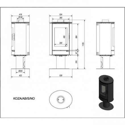 Купить Печь-камин Kratki KOZA/AB/S/N/DR в интерьере в Витебске Амазонка бай фото в Витебске
