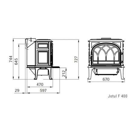 Чугунная печь камин Jotul F 400 BP в Витебске