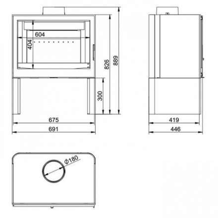 Купить Печь-камин KFD STO iM 14 в интерьере чугунная в Витебске в Витебске