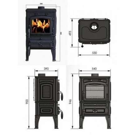 Печь-камин Guca LAVA THERMO из чугуна с водяным контуром в Витебске
