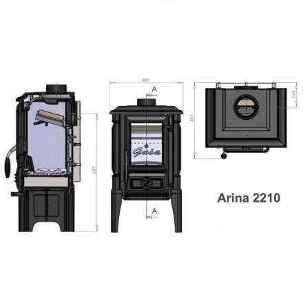 Печь GUCA Arina High из чугуна в Витебске