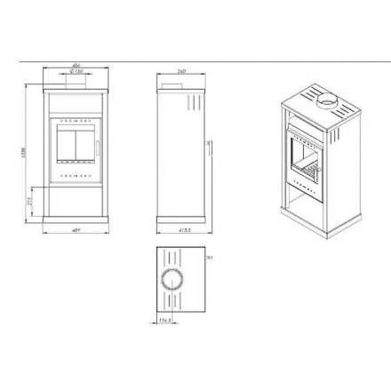 Купить Печь-камин NORDflam Pireus в Витебске Амазонка бай фото в Витебске