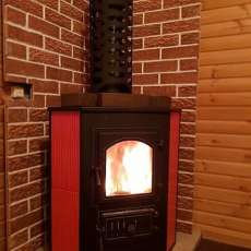 Купить Печь-камин Везувий ПК-01 (270) угловой красный 9 кВт в Витебске в Витебске