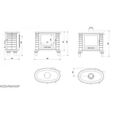 Купить Печь-камин Kratki Koza K8 в Витебске Амазонка бай фото в Витебске