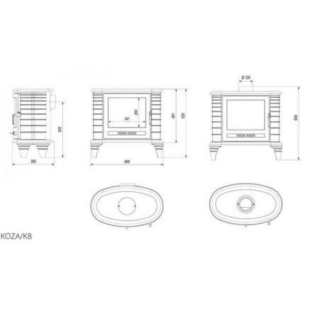 Купить Печь-камин Kratki Koza K8 в интерьере в Витебске Амазонка бай фото в Витебске
