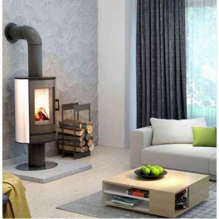 Купить Печь-камин Kratki KOZA/AB/S/N/KAFEL/BIALY (кафель белый) в интерьере в Витебске Амазонка бай фото в Витебске