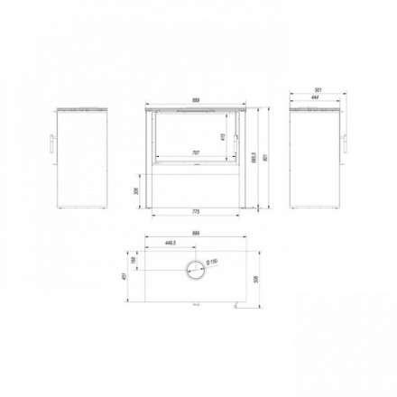 Печь-камин Kratki Juno 12/B Амазонка бай фото в Витебске