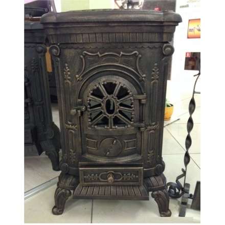 Печка чугунная Амбра в интерьере Амазонка бай фото в Витебске