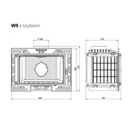 Каминная топка Kawmet W9-12,8 кВт в Витебске