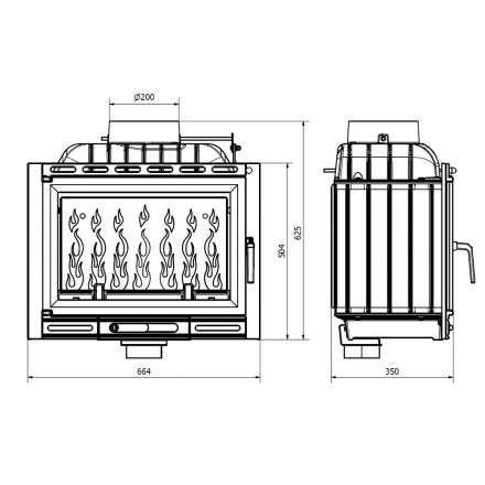 Каминная топка Kawmet W13A-11,5 кВт EKO в Витебске