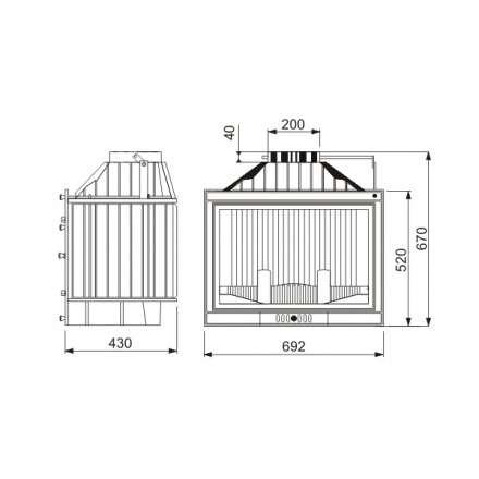 Каминная топка Invicta 700 PRIMO с шибером в Витебске
