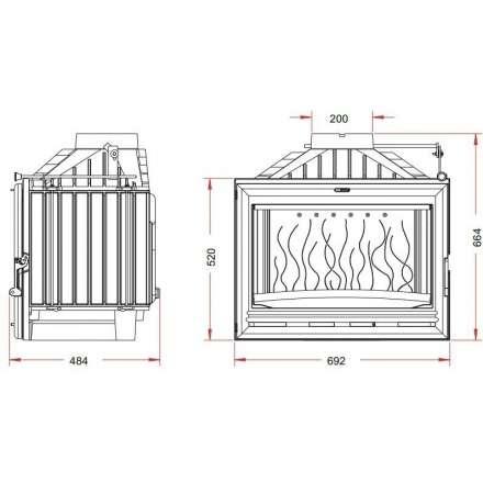 Каминная топка Invicta 700 Option с шибером в Витебске