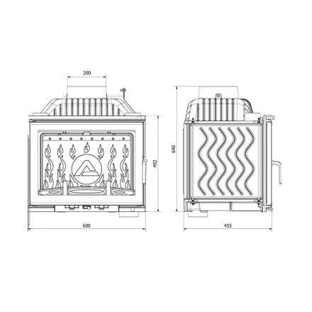 Каминная топка Kawmet W17 12,3 кВт EKO в Витебске
