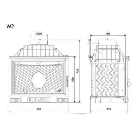 Каминная топка Kawmet W2-14,4 кВт в Витебске