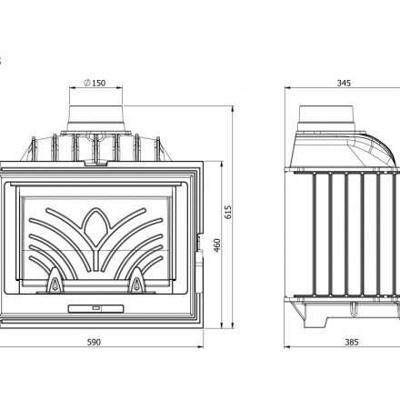 Каминная топка Kawmet W13 9,5 кВт в Витебске