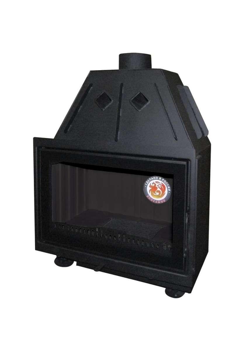 Каминная топка Экокамин Альфа 700-150 чёрный шамот принтинг купить в Витебске