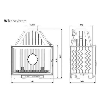 Каминная топка Kawmet W8-17,5 кВт EKO в Витебске