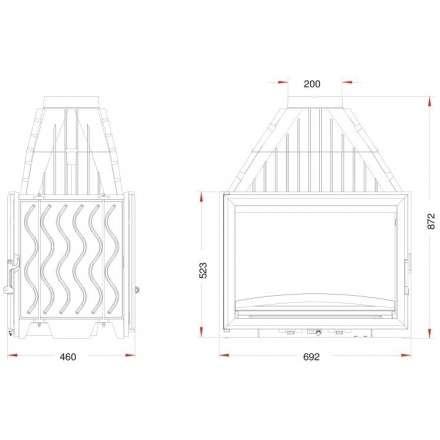 Каминная топка Invicta 700 Double Face в Витебске