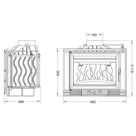 Каминная топка Invicta 700 Minos с шибером в Витебске