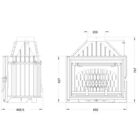 Каминная топка Invicta 700 Grand Vision с шибером в Витебске