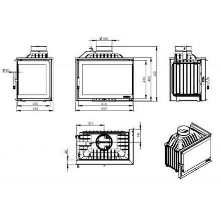 Каминная топка NORDflam Etna left в Витебске