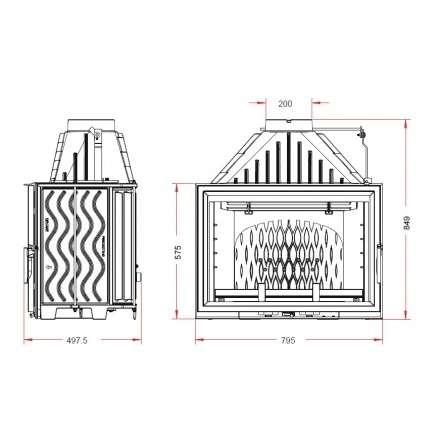 Каминная топка Invicta 800 Grande Vision с шибером в Витебске
