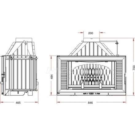 Каминная топка Invicta Horizontal 840 с шибером в Витебске