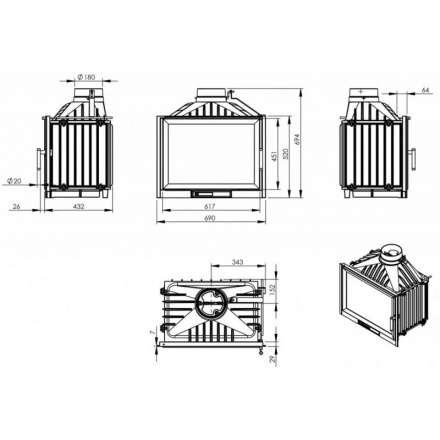 Каминная топка NORDflam Trent в Витебске