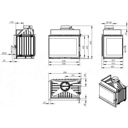 Каминная топка NORDflam Trent left в Витебске