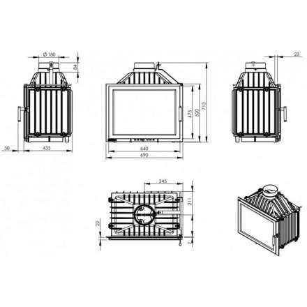 Каминная топка NORDflam Torn в Витебске