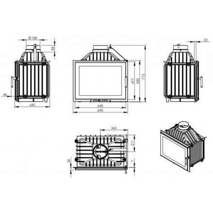 Каминная топка NORDflam Torn lux в Витебске